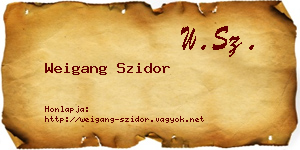 Weigang Szidor névjegykártya
